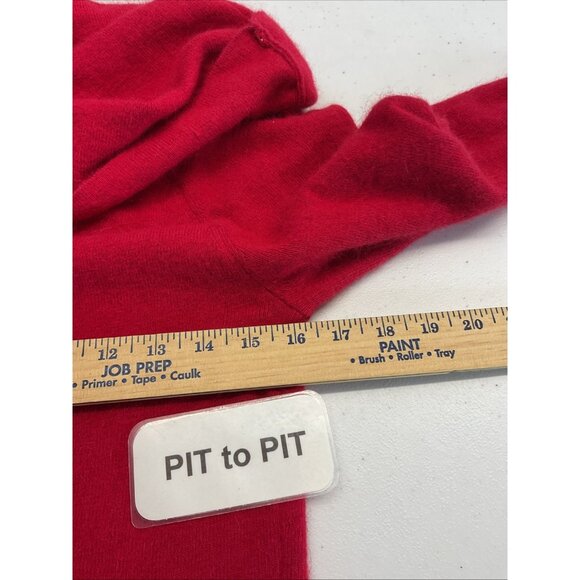 Alex Marie Red Long Sleeve Off The Shoulder Sweater Evening Party Rabbit Size L - Picture 6 of 8